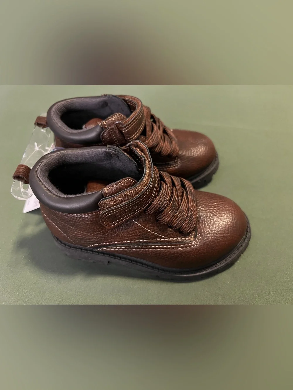 Carter’s Brown Faux-Leather Kids Ankle Boots Size 9
